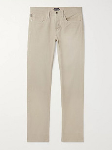 Tom Ford Midnight-blue Slim-fit Stretch-cotton Corduroy Trousers