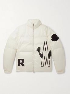 MONCLER FRIESIAN PRINTED QUILTED SHELL HOODED DOWN JACKET