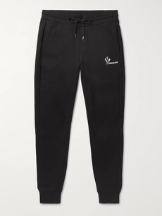 MONCLER TAPERED LOOPBACK COTTON-JERSEY SWEATPANTS