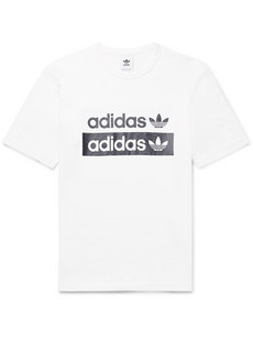 Adidas Originals Logo-print Cotton-jersey T-shirt In White