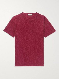 Etro Paisley-print Cotton-jersey T-shirt In Red