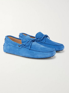 Tod's Gommino Driving Light Blue Suede 