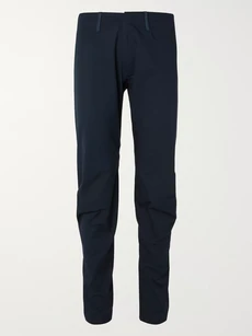 Arc'teryx Black Voronoi Tapered Cotton-blend Trousers In Navy