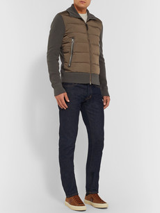 TOM FORD SHELL-PANELLED MERINO WOOL DOWN JACKET
