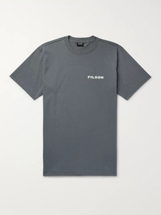 Filson Logo-print Cotton-jersey T-shirt In Gray