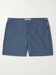 Orlebar Brown Bulldog Garda Mid-length Printed Swim Shorts In Blue