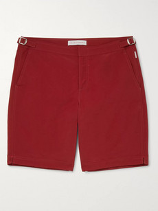 Orlebar Brown Dane Ii Long-length Swim Shorts In Red