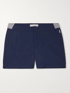 Orlebar Brown Setter Short-length Striped Swim Shorts In Blue