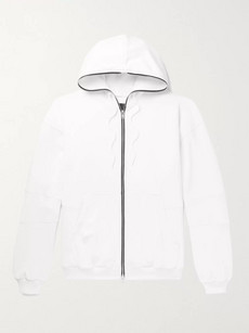 99% Is Tech-jersey Zip-up Hoodie In White