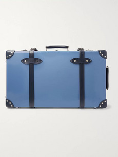 Globe-trotter Deluxe 26" Leather-trimmed Suitcase In Blue