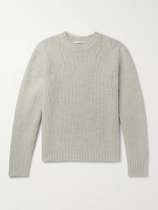 HELMUT LANG RIBBED MÉLANGE KNITTED SWEATER