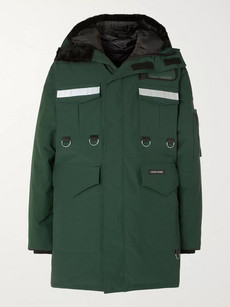 Junya Watanabe + Canada Goose Reflective-trimmed Shell Down Coat In Green