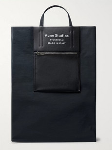 ACNE STUDIOS LEATHER-TRIMMED NYLON TOTE BAG
