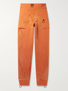 Off-white Tapered Shell Trousers In Orange