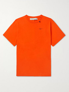 OFF-WHITE EMBROIDERED COTTON-JERSEY T-SHIRT