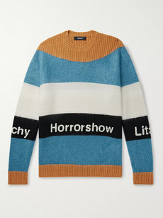 Undercover Intarsia Striped Wool-blend Sweater In Multi