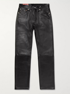 Acne Studios 1996 Slim-fit Leather Trousers In Black
