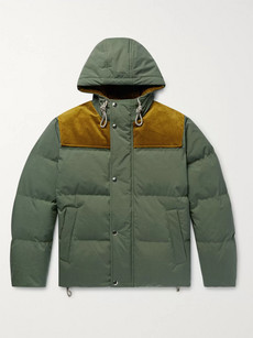 ACNE STUDIOS OVERSIZED CORDUROY-TRIMMED QUILTED NYLON DOWN JACKET