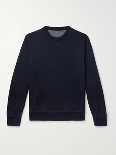 Brunello Cucinelli Cashmere-blend Sweatshirt In Blue
