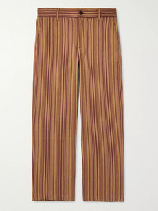 SÉFR MIKE STRIPED COTTON-TWILL TROUSERS
