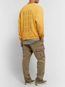 Reese Cooper Printed Loopback Cotton-jersey Sweatshirt In Yellow