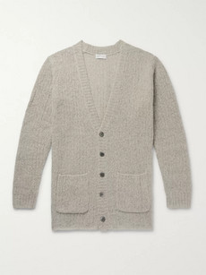 John Elliott Foggy Mélange Wool And Cashmere-blend Cardigan In Neutrals