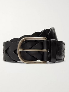Ami Alexandre Mattiussi 4cm Black Woven Leather Belt