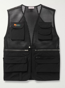 PALM ANGELS SHELL AND MESH GILET