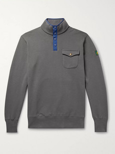 Aimé Leon Dore Nylon-trimmed Loopback Cotton-jersey Sweatshirt In Gray