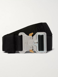 Alyx 4cm Black Logo-jacquard Webbing Belt