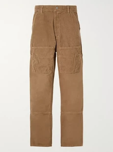Jacquemus Wide-leg Cotton-corduroy Cargo Trousers In Neutrals