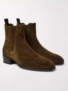 Tom Ford Suede Chelsea Boots In Brown