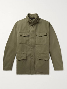 Incotex Montedoro Cotton-twill Field Jacket With Detachable Woven ...