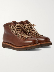Brunello Cucinelli Shearling-lined Leather Boots In Brown