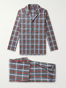 Polo Ralph Lauren Checked Cotton-poplin Pyjama Set In Multi