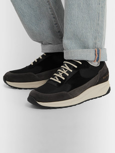COMMON PROJECTS TRACK CLASSIC NUBUCK, SUEDE AND MESH SNEAKERS