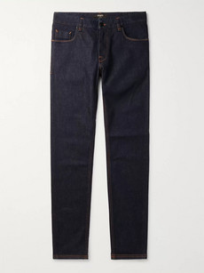 Fendi Slim-fit Logo-trimmed Denim Jeans In Blue