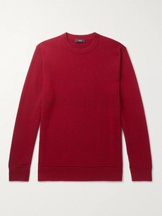 Theory Hilles Cashmere Crewneck Sweater In Red