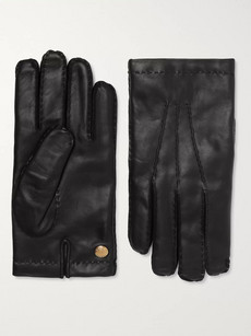Tom Ford Cashmere-lined Leather Gloves In Black
