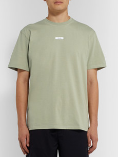 Très Bien Escape Logo-appliquéd Cotton-jersey T-shirt In Green
