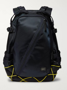 Things Nylon-twill And Cubic Eye-piqué Backpack In Blue