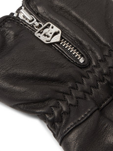 Hestra Leather Gloves In Black