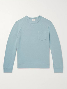 Hartford Mélange Loopback Cotton-jersey Sweatshirt In Blue