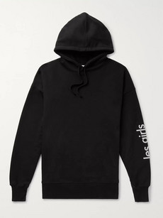 Les Girls Les Boys Oversized Logo-print Loopback Cotton-jersey Hoodie In Black