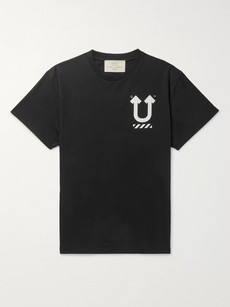 OFF-WHITE UNDERCOVER LOGO-PRINT COTTON-JERSEY T-SHIRT