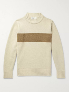 Universal Works Striped Wool-blend Sweater In Neutrals