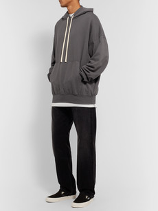 Billy Oversized Loopback Cotton-jersey Hoodie In Gray