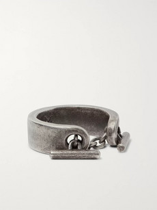 Mcohen Three-quarter 9mm Oxidised Sterling Silver Ring