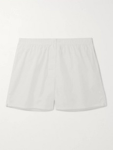 Acne Studios Boxa Cotton-poplin Boxer Shorts In White