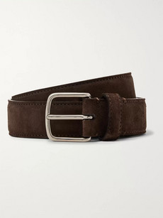 The Row 3cm Dark-brown Suede Belt